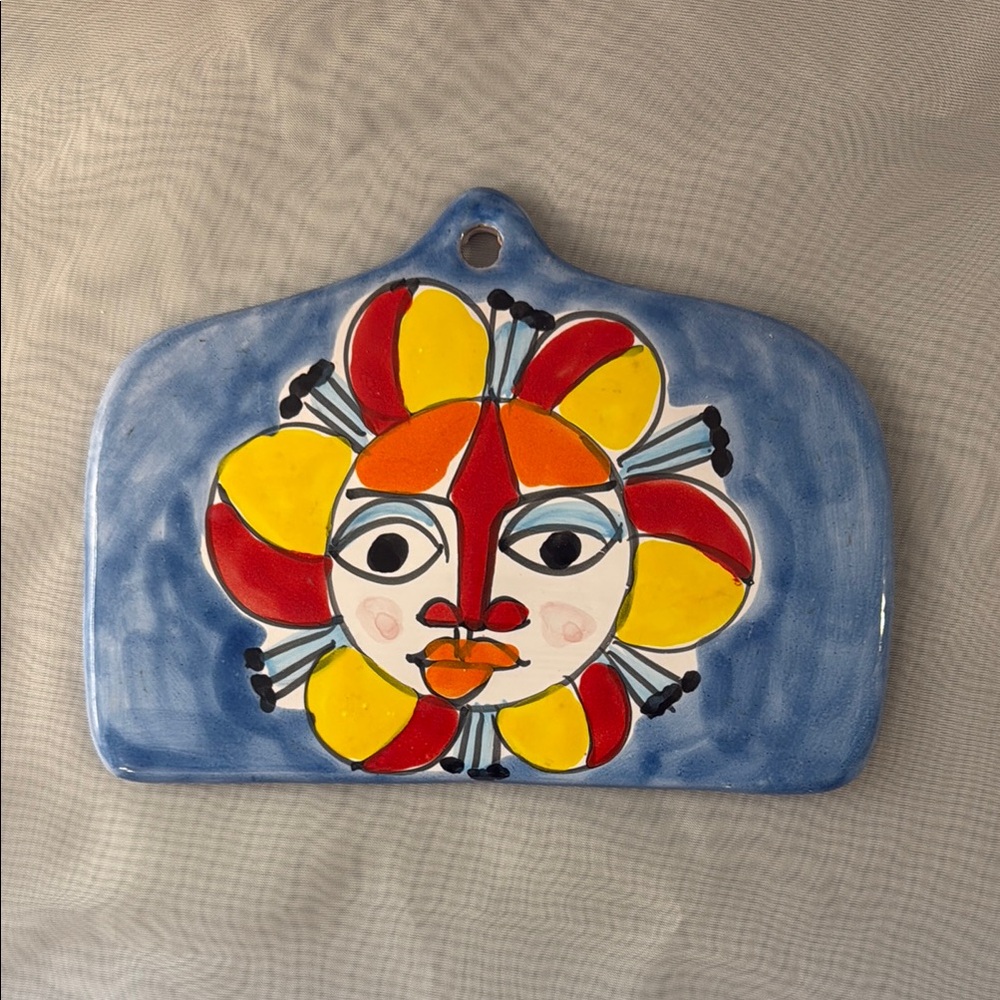 Italian Ceramic Art w/Sun Face Design